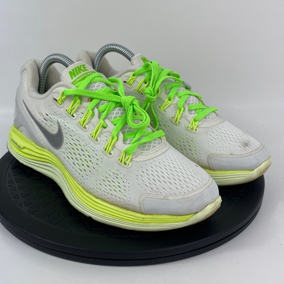 Nike Lunarglide 4 White/Green Running Shoes 531988-103 Women's Size 8 - Picture 3 of 13